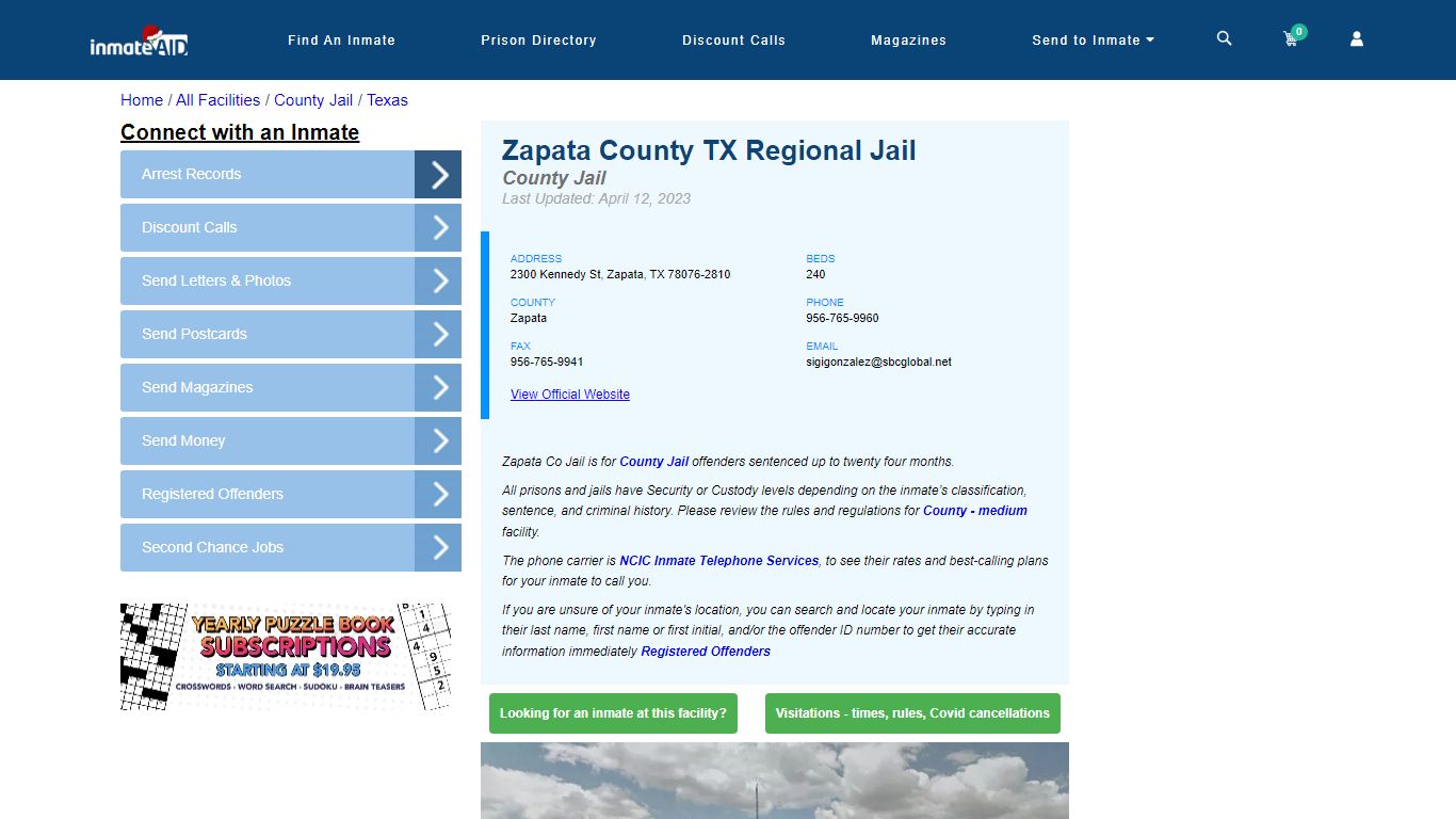 Zapata County TX Regional Jail - Inmate Locator - Zapata, TX