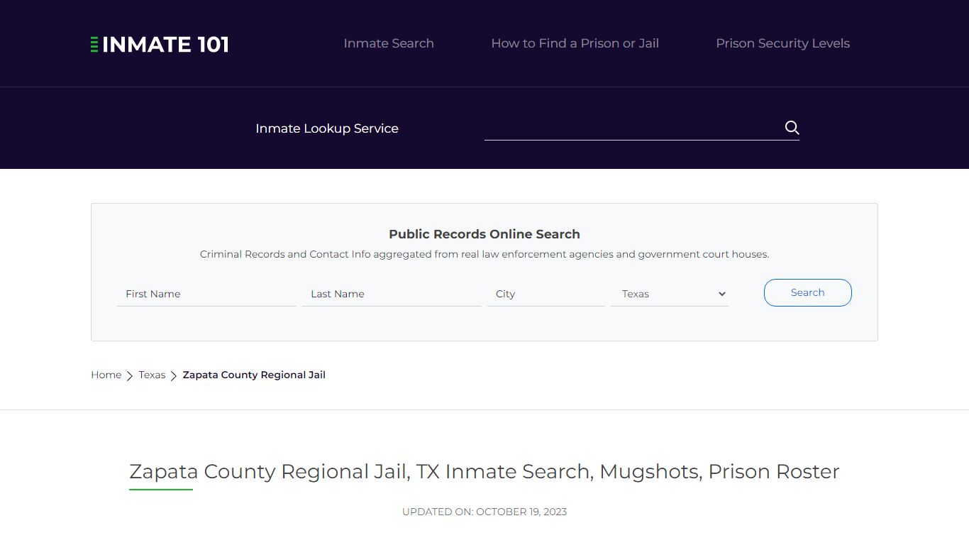 Zapata County Regional Jail, TX Inmate Search, Mugshots, Prison Roster ...