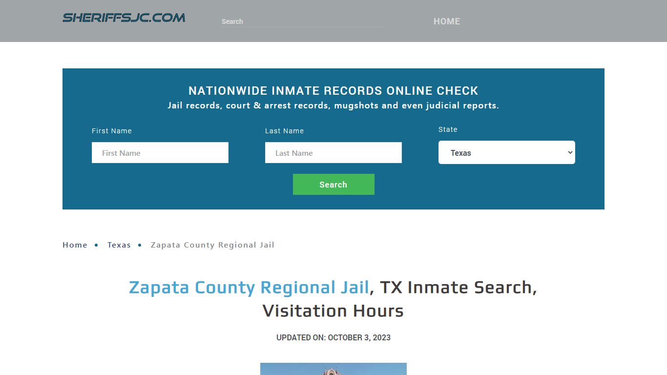 Zapata County Regional Jail, TX Inmate Search, Visitation Hours